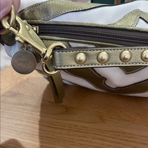 Coach Y2K Metallic Bronze Zebra Pouchette - Picture 7 of 16